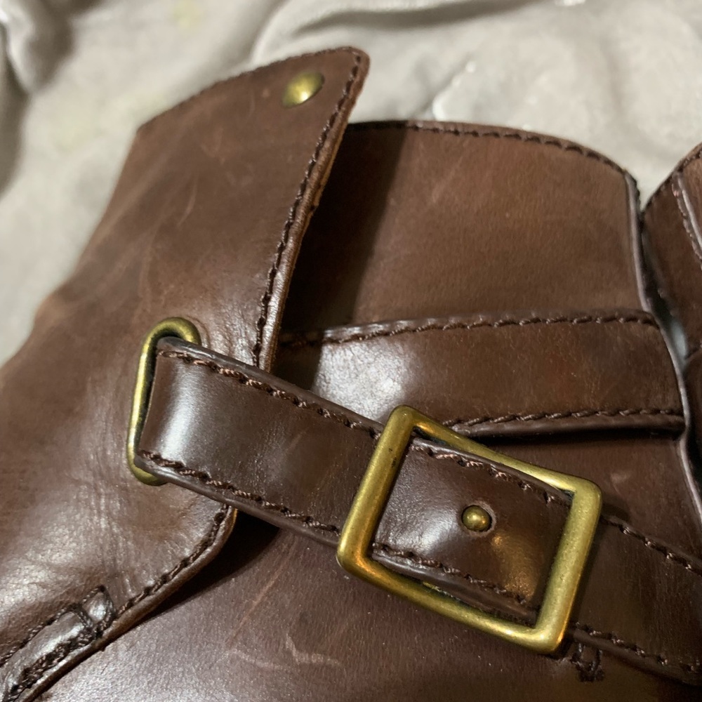 Frye Claude Jodhpur Brown Leather Ankle Booties ~ Style 3476446 ~ Size 7.6 - Picture 6 of 14
